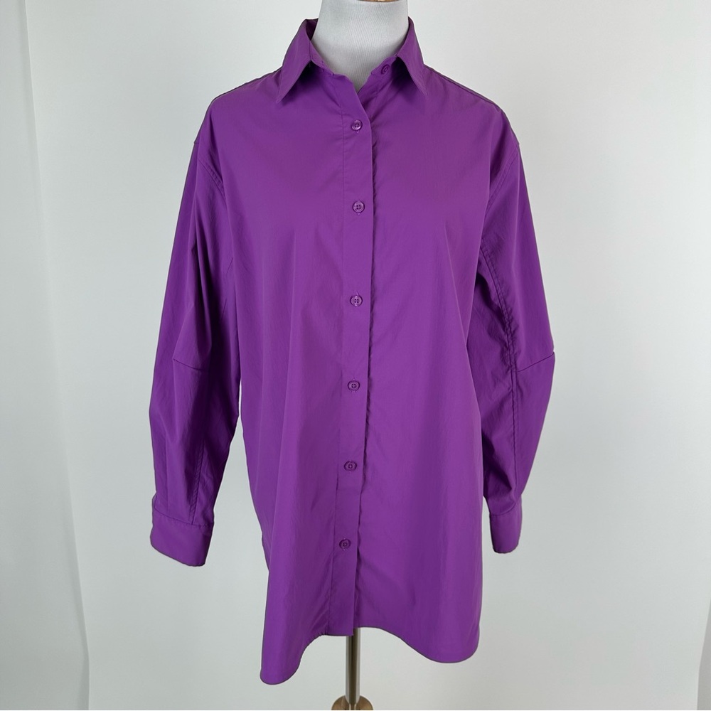 Athleta Performance Oversized Poplin Button Down … - image 2